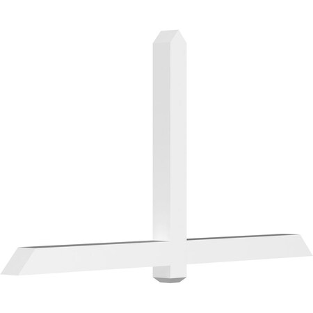 Ekena Millwork Eugene Architectural Grade PVC Gable Bracket, 72"W x 39"H x 4"D x 4"F, 13/12 Pitch GBP072X39X0404EUG00